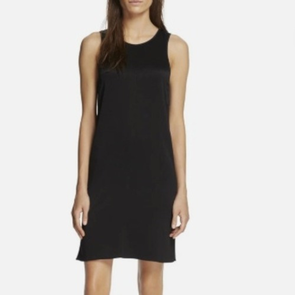 Rag & Bone Clementine Silk Dress Womens‎ 8 Black Open Side Elastic Detail LBD
